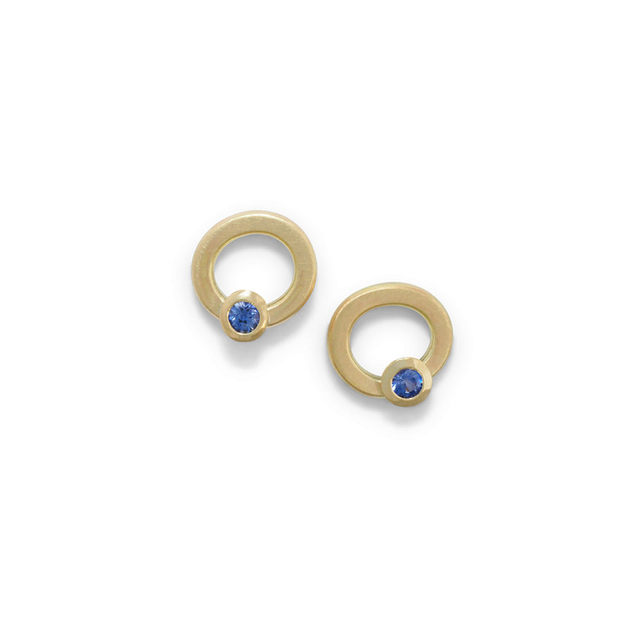 Asymmetrical Halo gem set studs