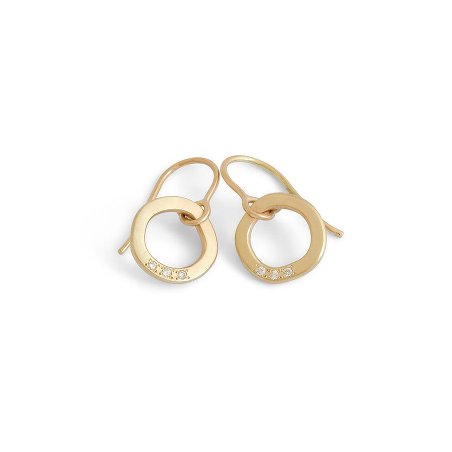 Diamond Halo hook earrings