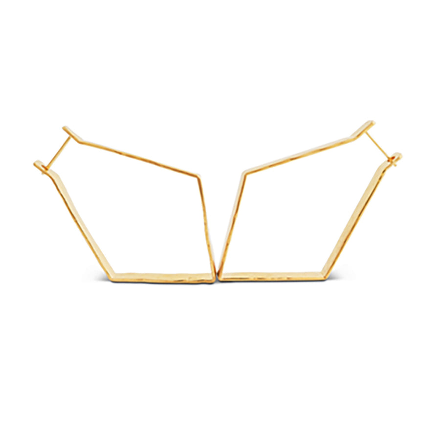 Diamond Crush gold plated hoops