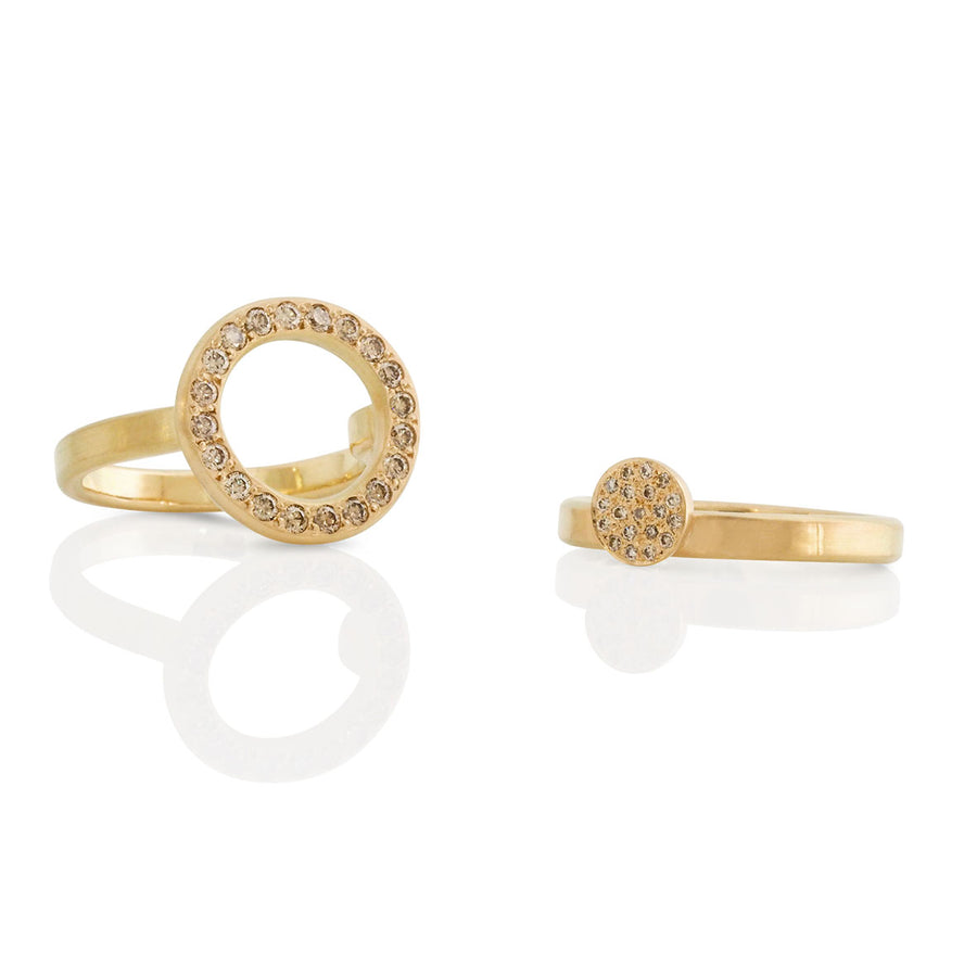 Champagne Halo & Diamond Crush set