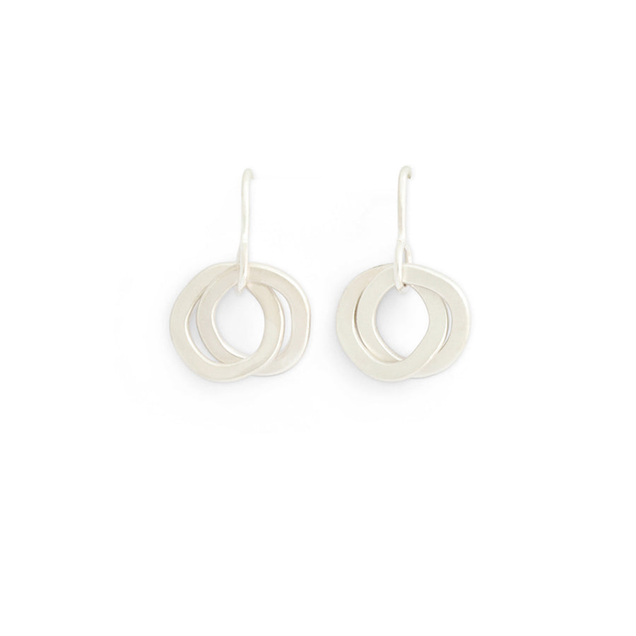 Double halo hook earrings