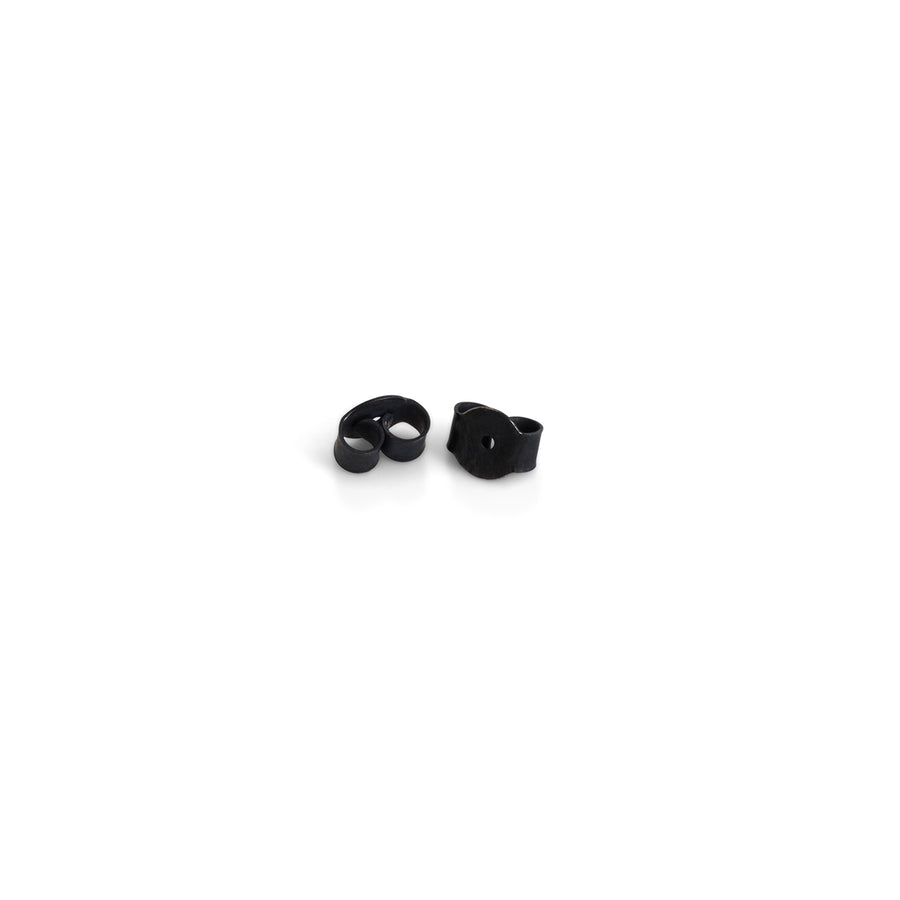 Diamond Crush oxidised silver hoops