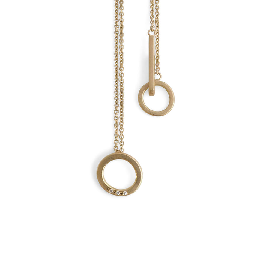 Gold studded halo pendant