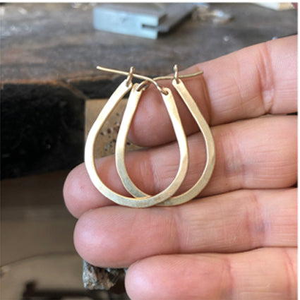 Drop hoop earrings (small)