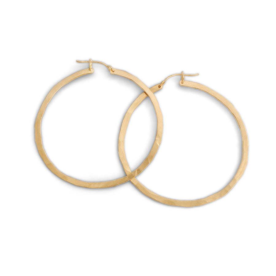 Large gold plated hoops
