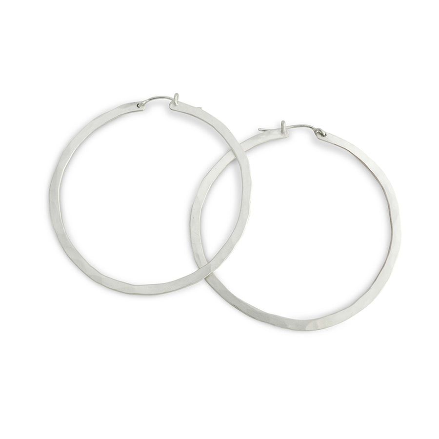 Large silver hoops